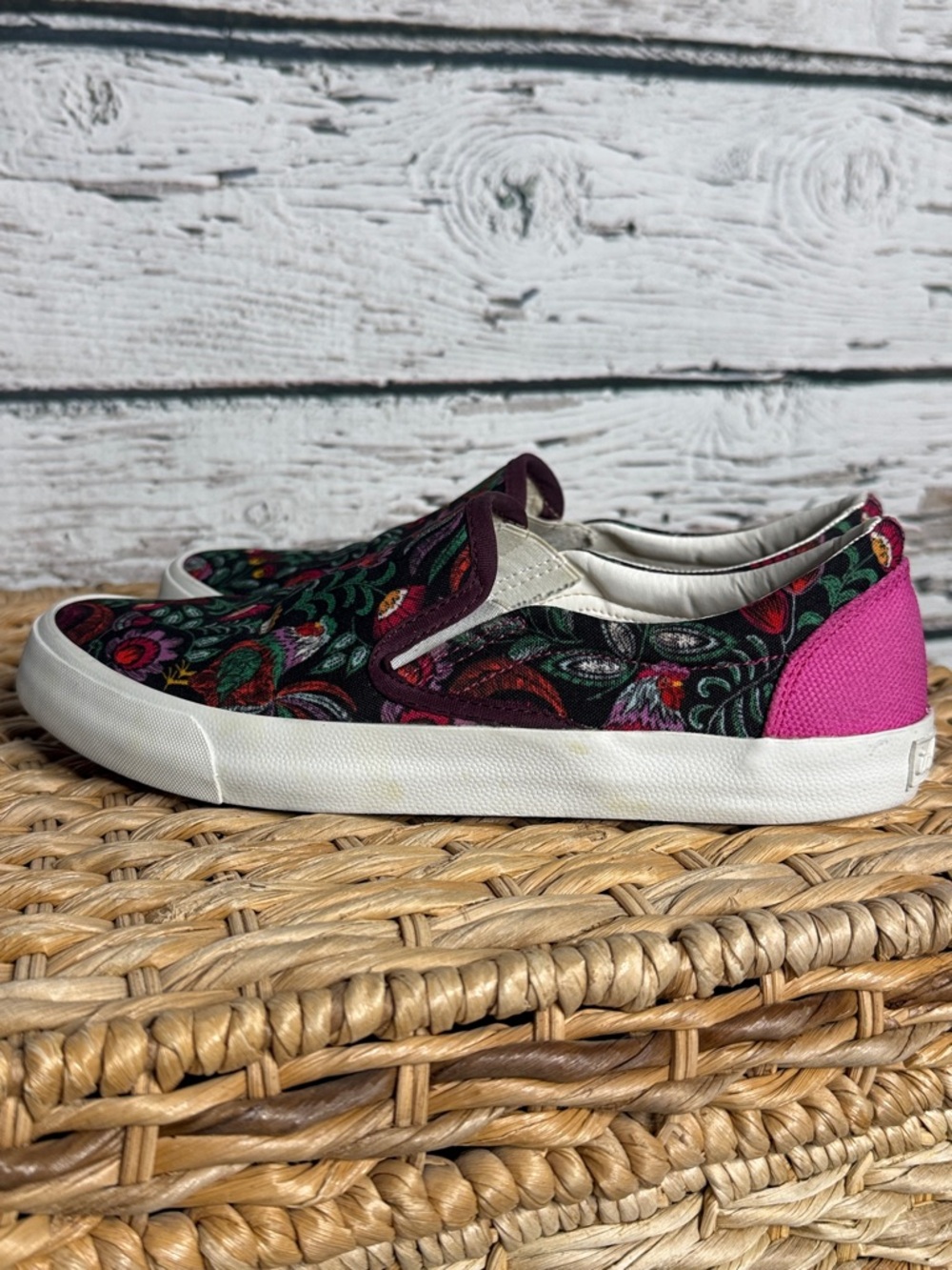 inkkas Rooster slip one Black Floral Slip-On sneakers - Picture 6 of 12